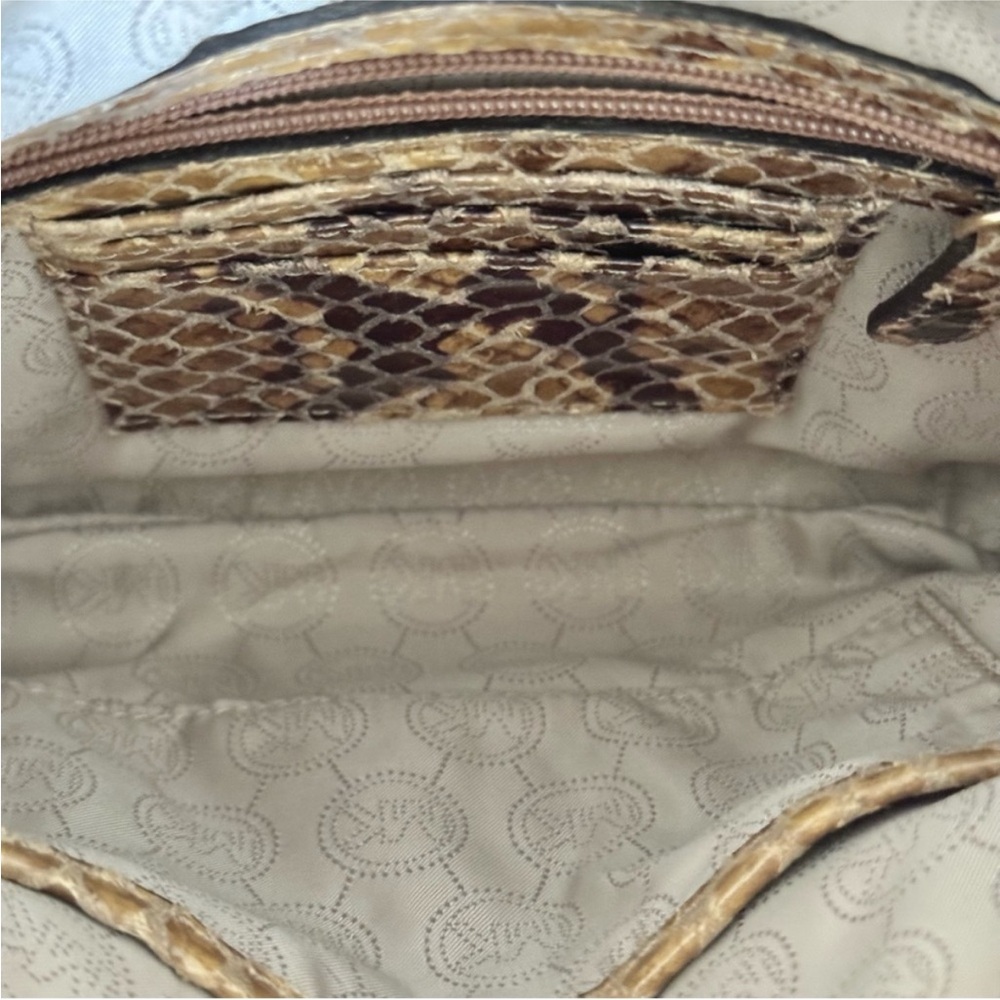 Michael Kors Leather Snakeskin Crossbody Bag Authentic Rare - Picture 8 of 9